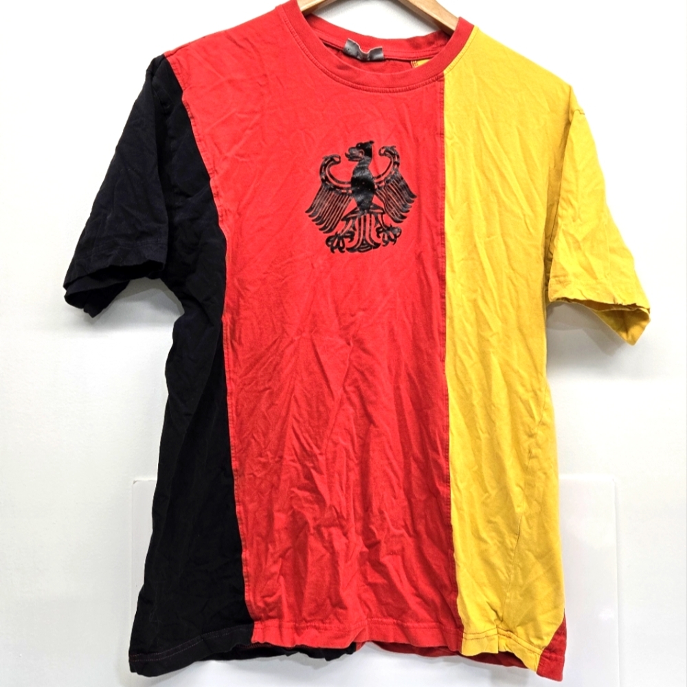 Unisex Vintage Deutschland Germany Flag T Shirt Eagle Crest Tee